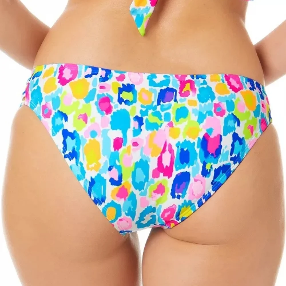 NWT, Womens Juniors Strappy Printed Swim Bottom